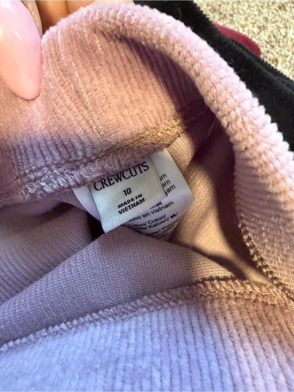 J. Crew Girls' stretch cozy cord leggings